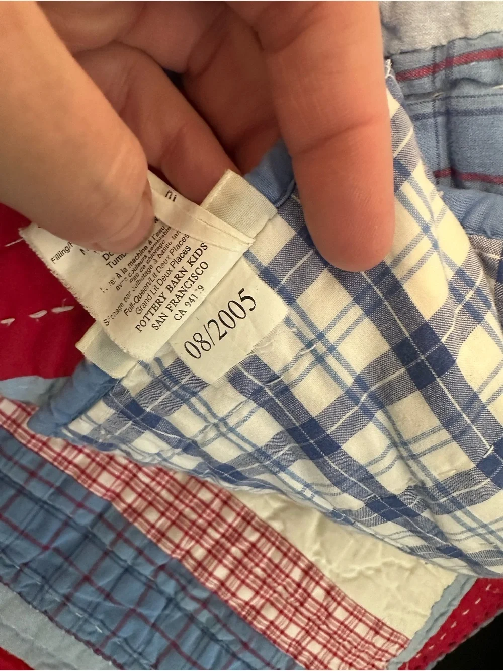Pottery Barn Kids quilted bedspread
